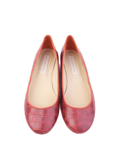 Excellent Stella McCartney Red Leather Flat Shoes Size 40