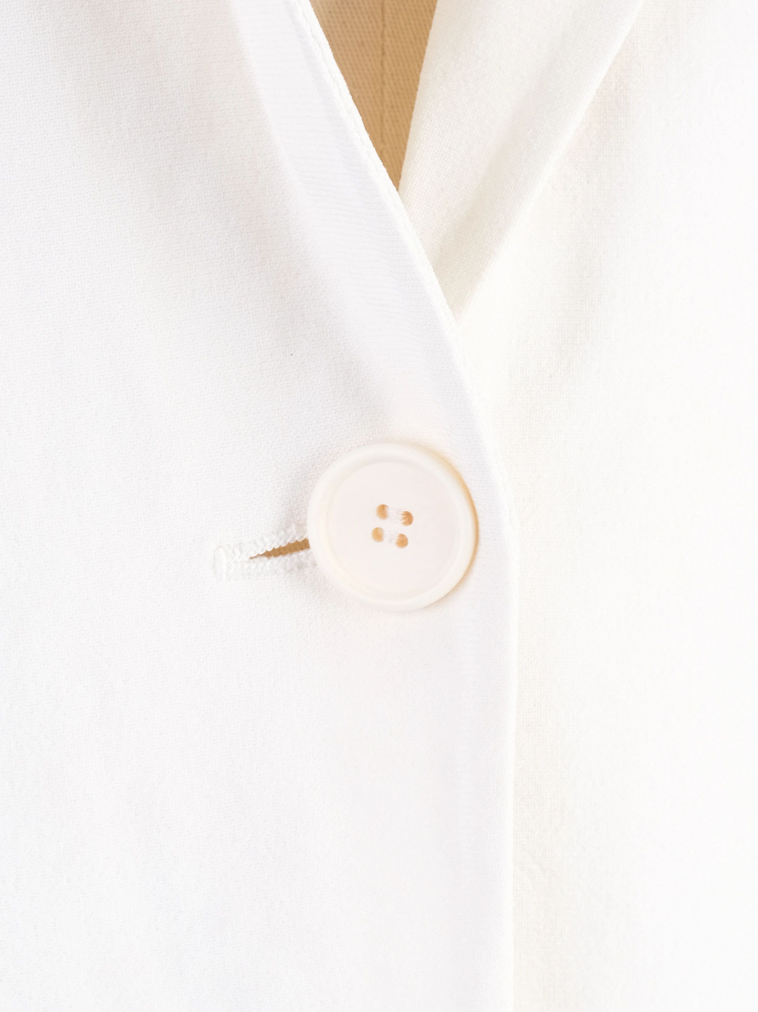 Excellent Donna Karan White Viscose Blazer Size S