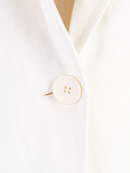 Excellent Donna Karan White Viscose Blazer Size S