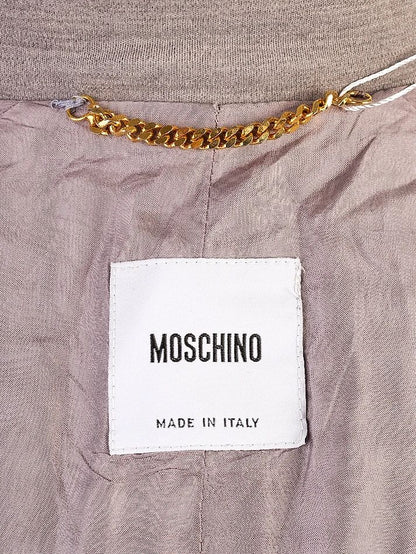 Excellent Moschino Gray Wool Jacket Size M with Wide Cuffs