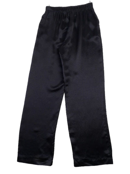 NEW Max Mara Black Acetate Pants with Elastic Waistband