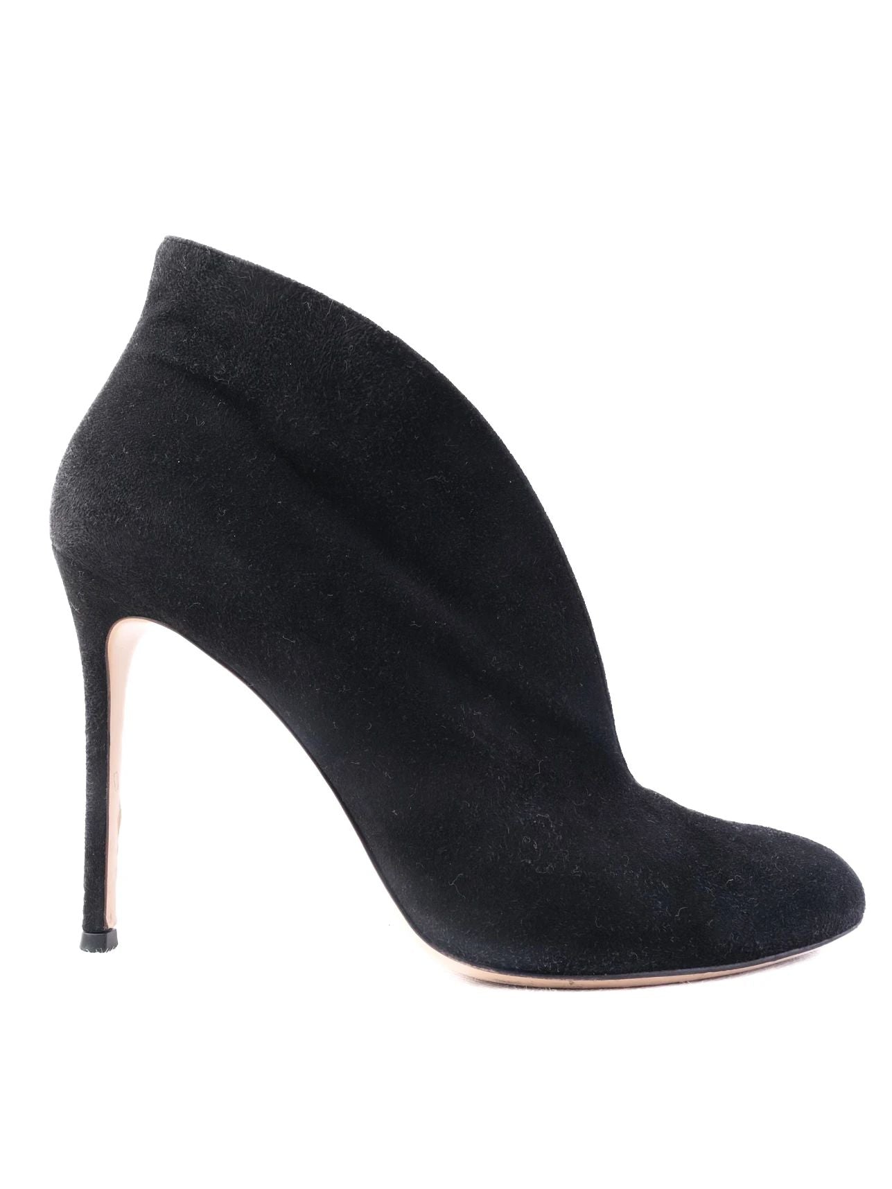 Excellent Gianvito Rossi Black Suede Stiletto High Heels Size 40