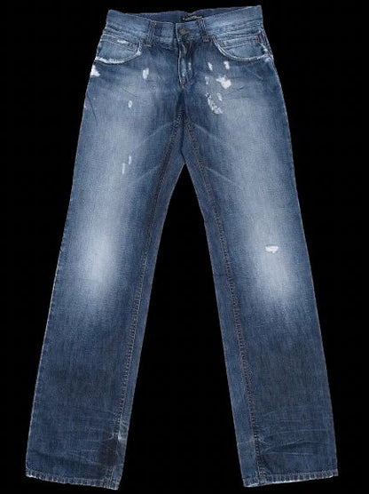 Excellent Dolce Gabbana Blue Distressed Jeans Size XS Men
