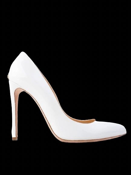 NEW Ballin White Leather High-Heeled Shoes Elegant Design