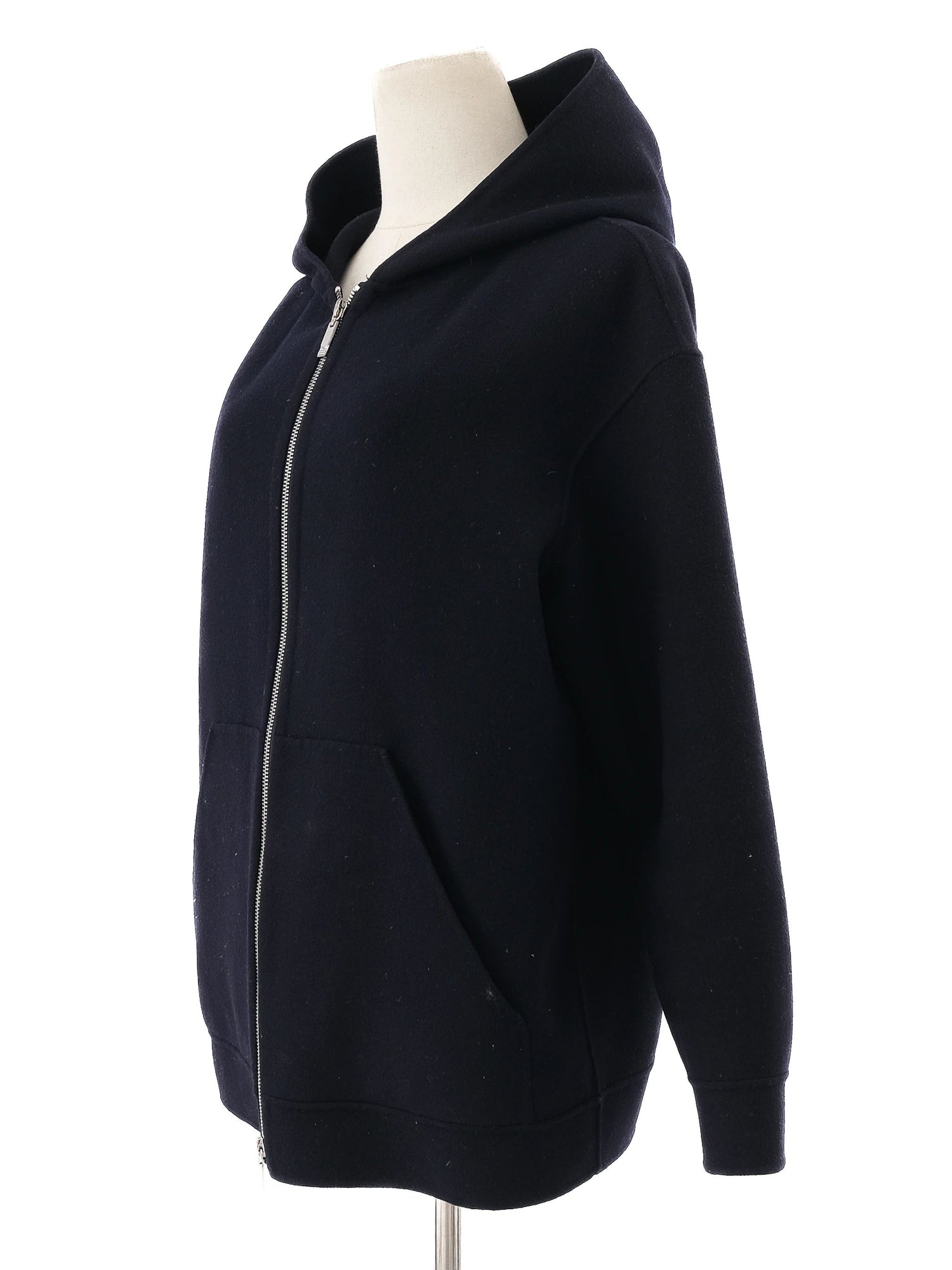 Max Mara Excellent Condition Navy Blue Wool Hoodie Size L
