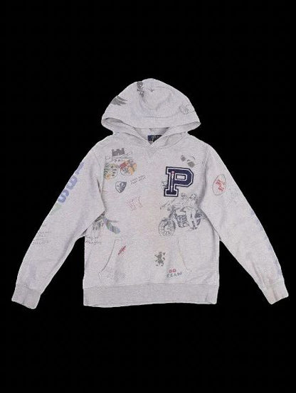 Excellent Polo Ralph Lauren Gray Hoodie Kids Size 15 with Graphics
