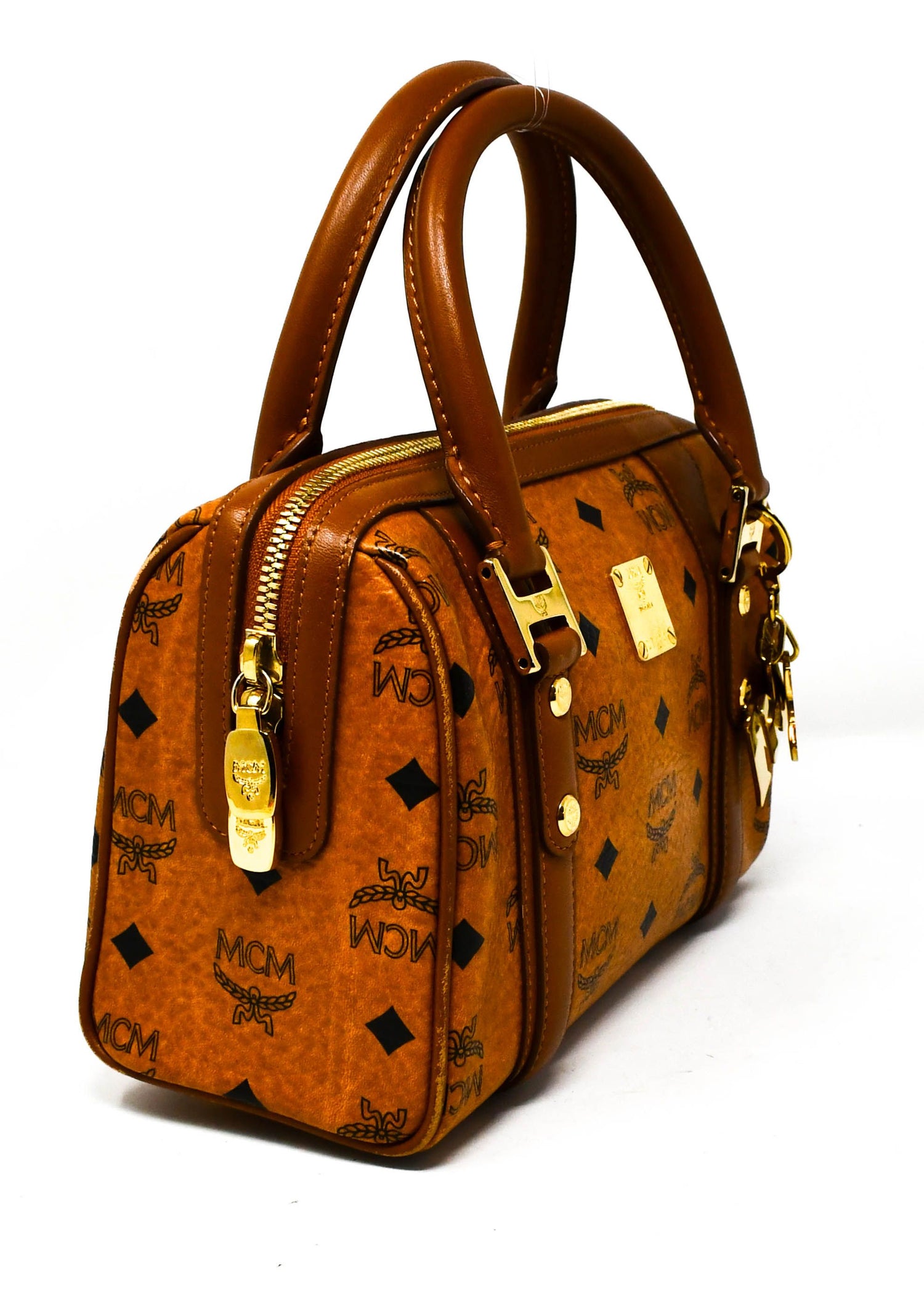 MCM Boston Bag Cognac Viseto