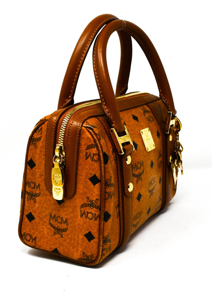 MCM Boston Bag Cognac Viseto