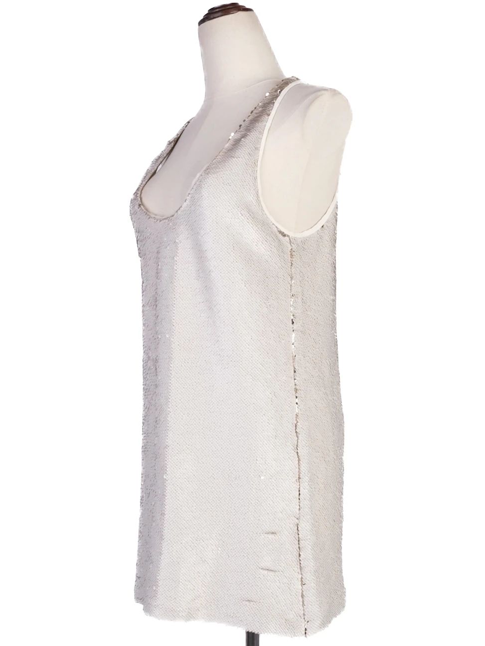 Excellent Viscose Sleeveless Sequined Dress Size L Women&