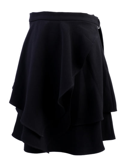 NEW Iro Black Layered Skirt Ruffled Design Size S