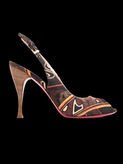 Excellent Easy by Loriblu High-Heeled Slingback Shoes Size 37