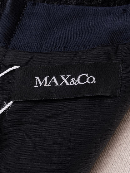 Excellent MAX&amp;Co Blue Wool Short-Sleeved Dress Size XS
