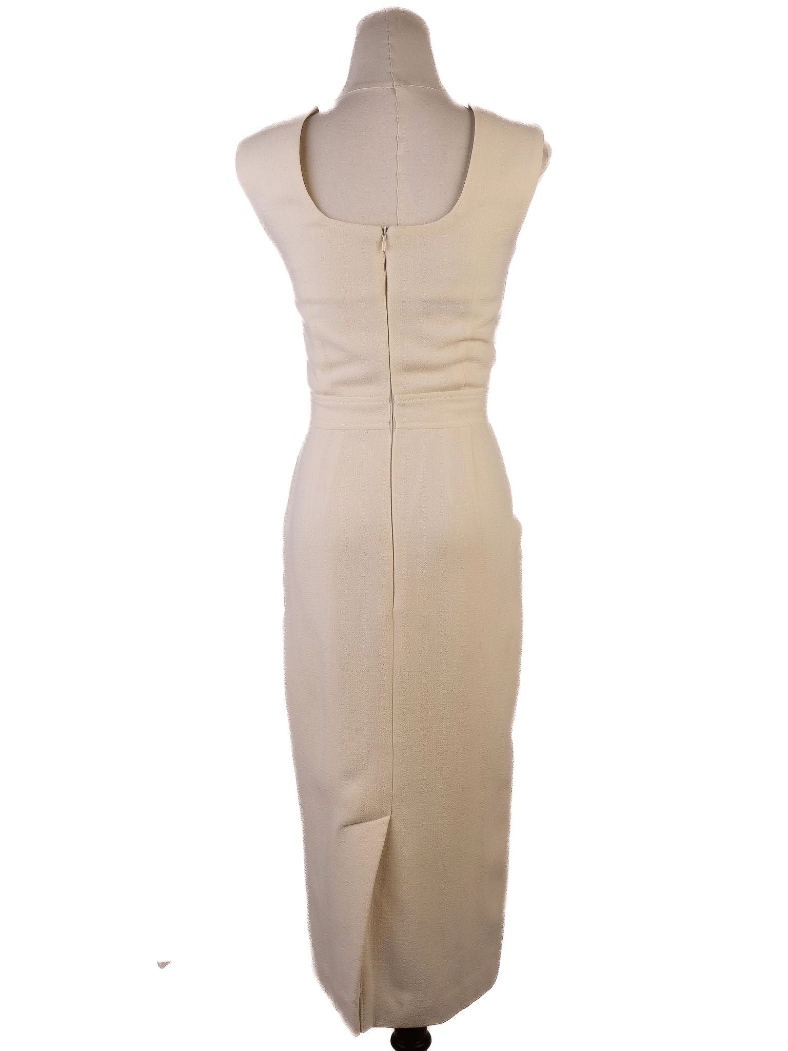 Excellent Malli White Polyester Sleeveless Dress Size N/A