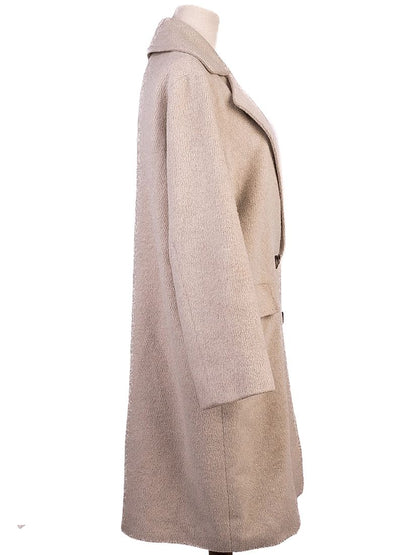 Excellent Gerard Darel WomenÕs White Wool Overcoat, Size S