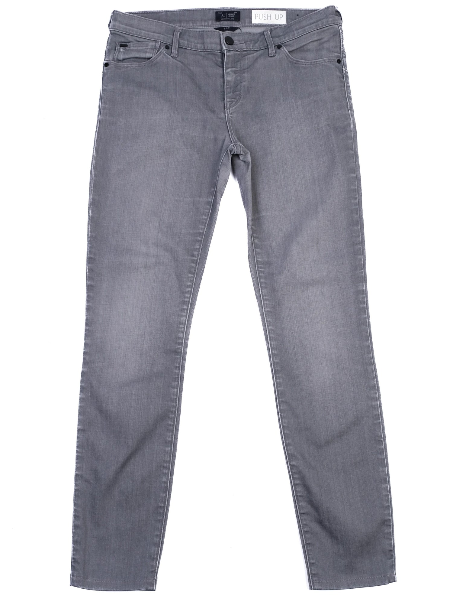 Excellent Armani Jeans Gray Polyester Push Up Size M Women
