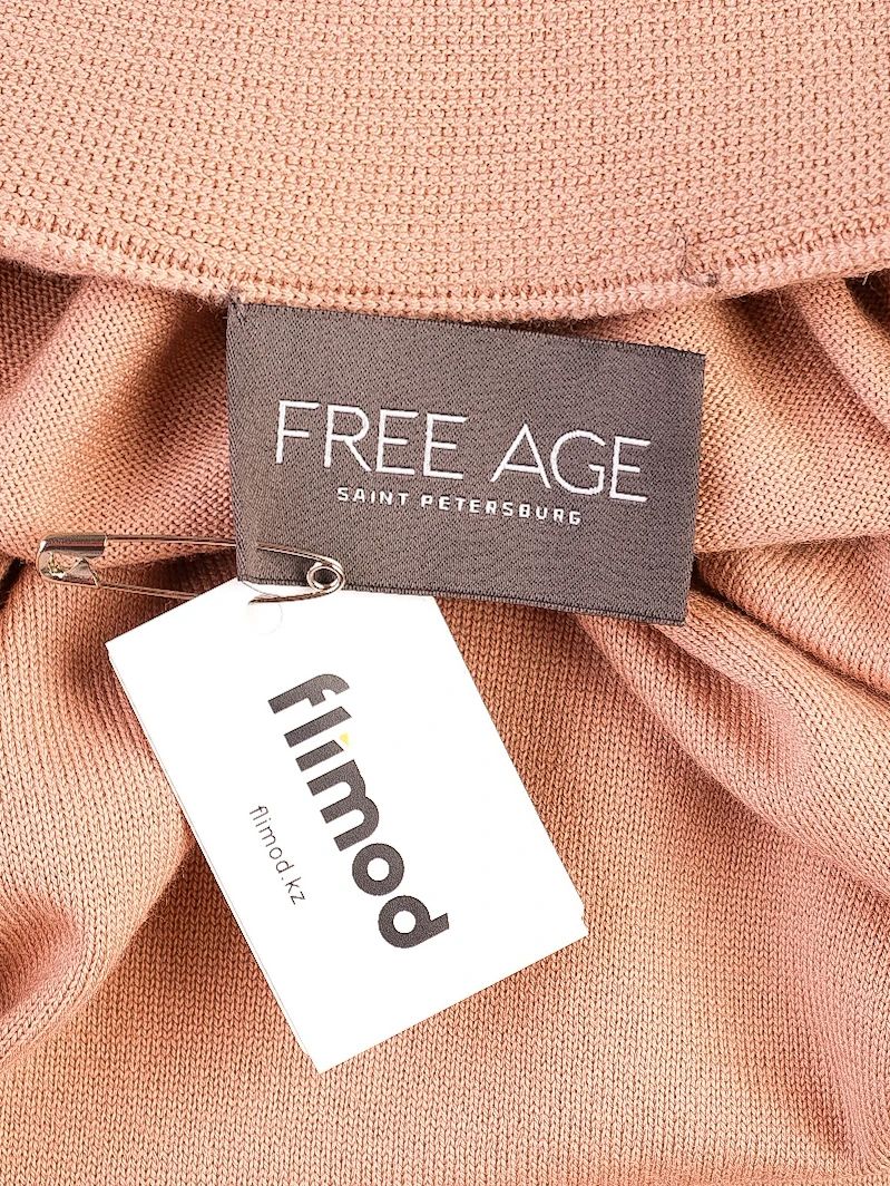 Excellent Pink Wool Dress M High Neckline Long Sleeves Women