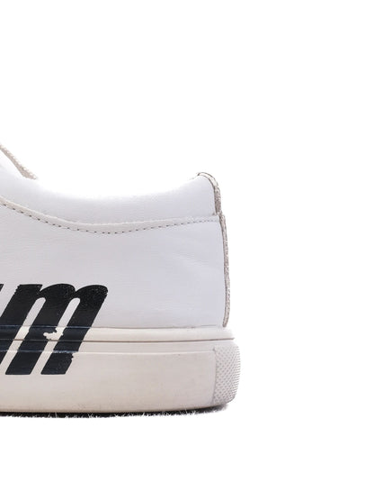 Excellent MSGM White Leather Sneakers Size 36.5