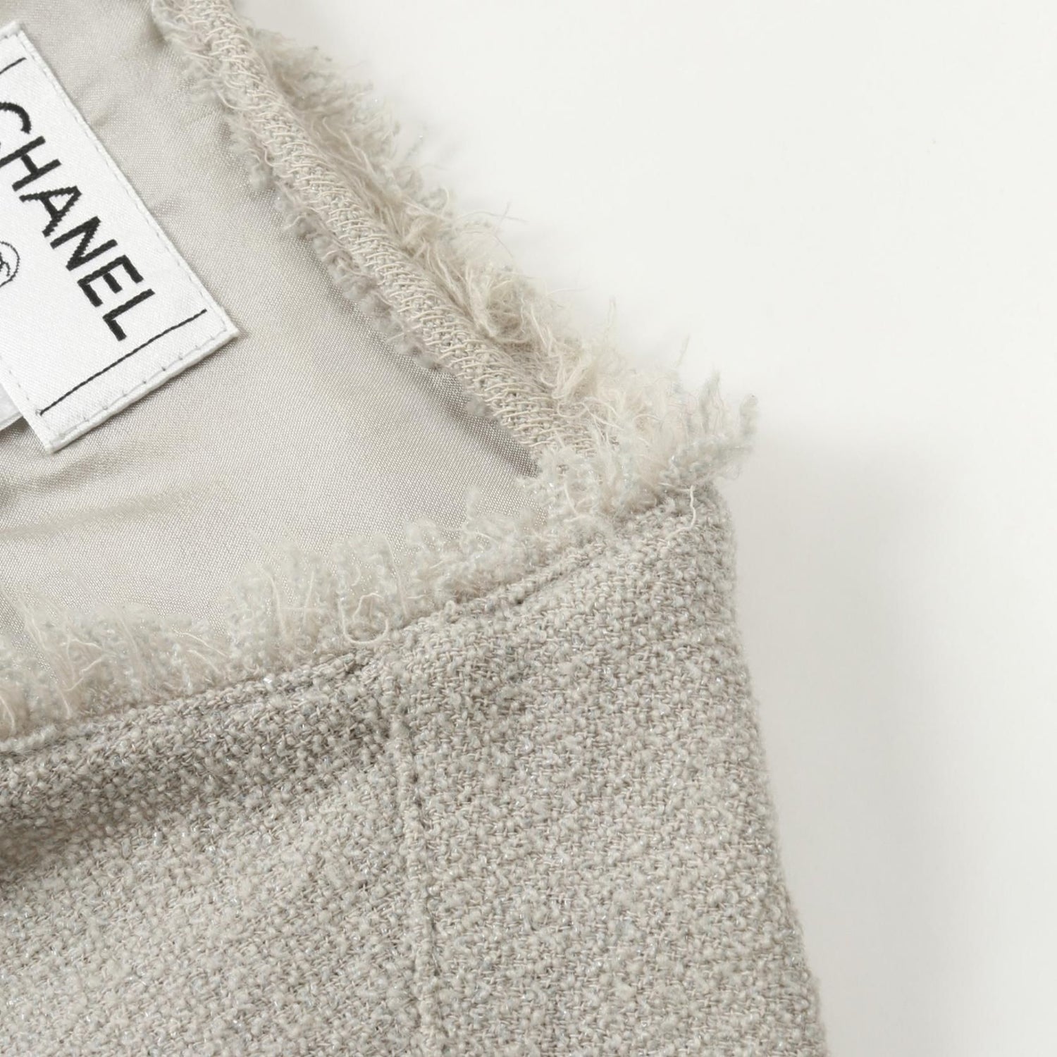 Chanel Gray Coco Button Blouse Wool Nylon P 32246