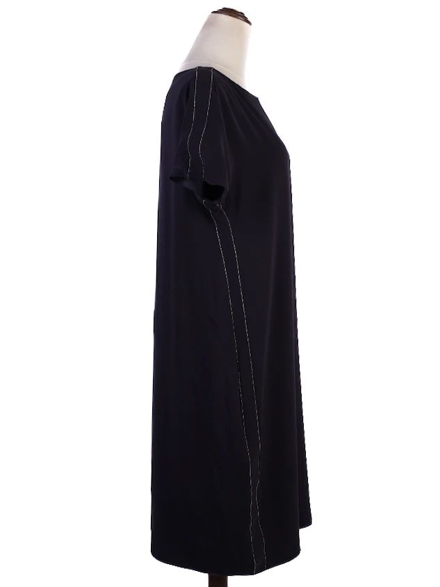 Excellent Brunello Cucinelli Blue Silk Dress Size M Women