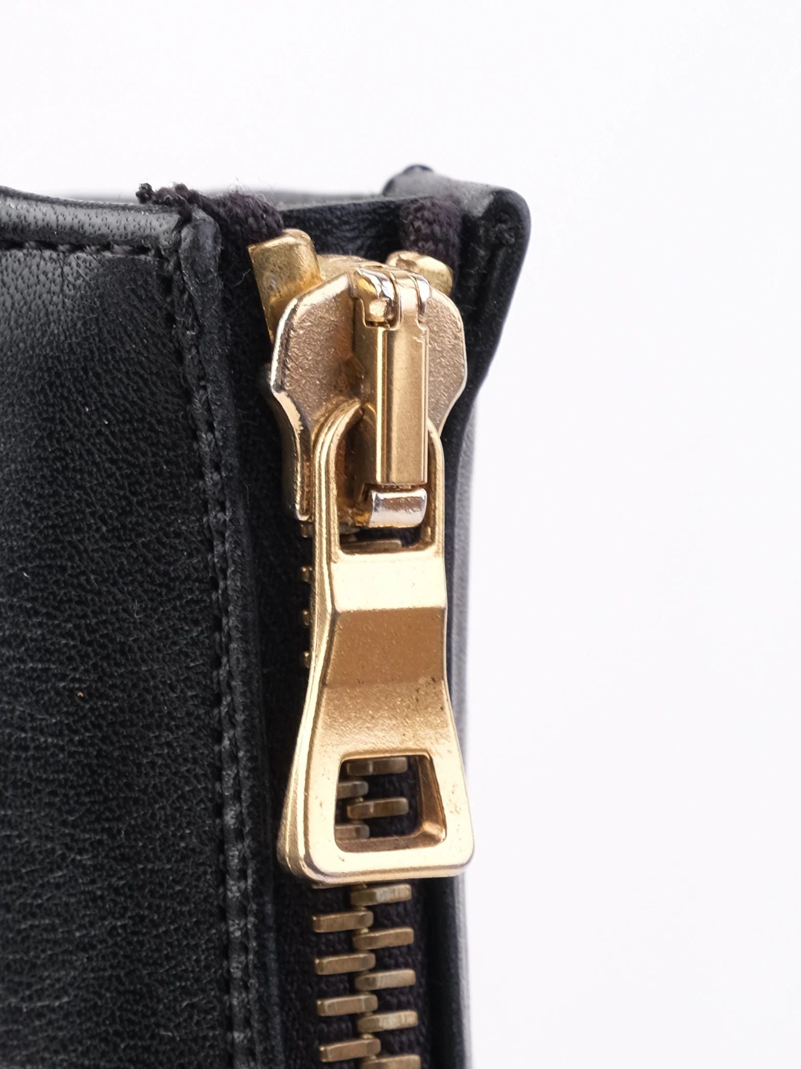Excellent Balmain Black Leather Ankle Boots with Gold Accents, Size 39