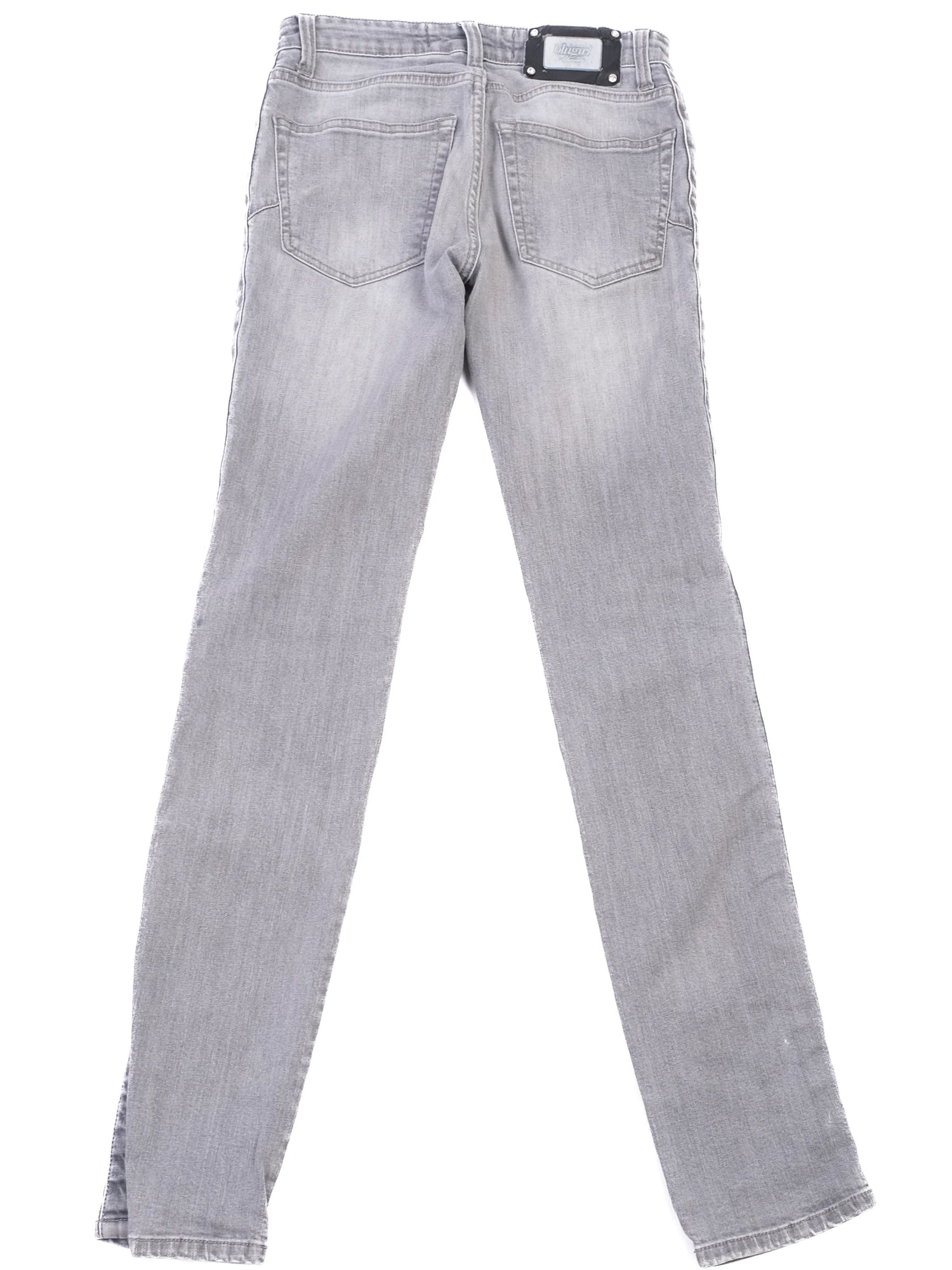 Excellent Blumarine Gray Denim Jeans Size S with Metal Embellishments