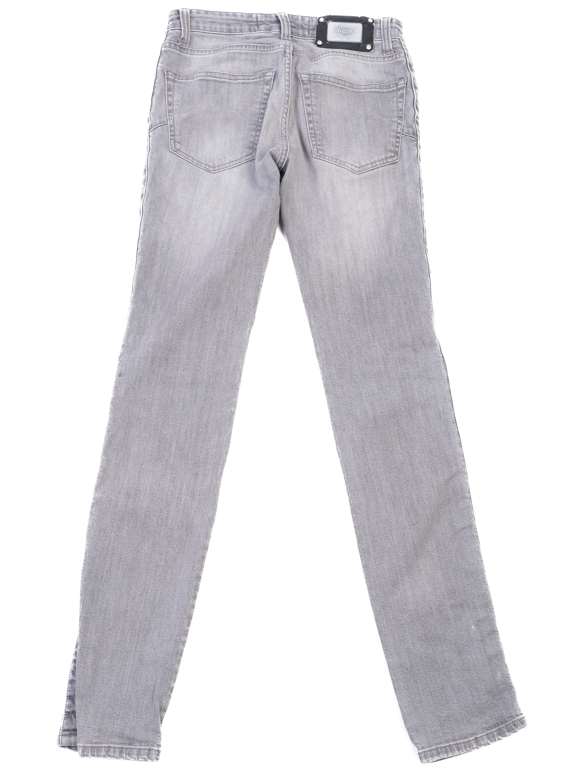 Excellent Blumarine Gray Denim Jeans Size S with Metal Embellishments
