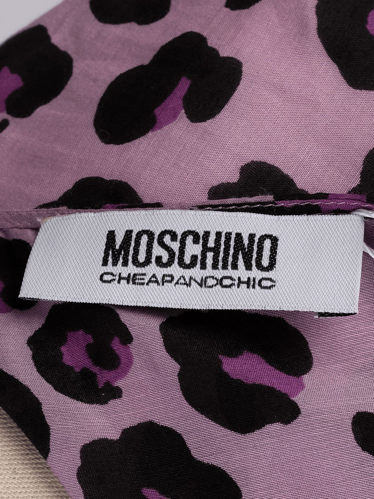 Moschino Pink Silk WomenÕs Dress L Leopard Print Sleeveless