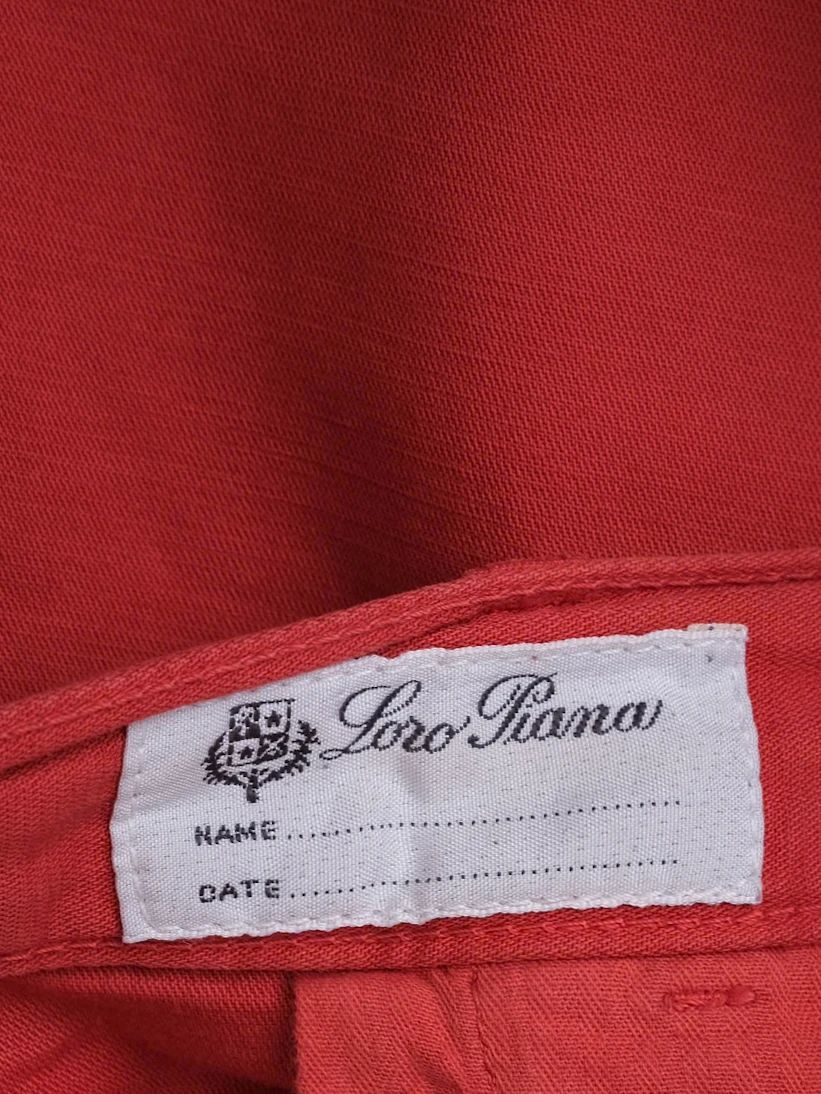 Excellent Loro Piana Red Cotton Pants Size XL for Men