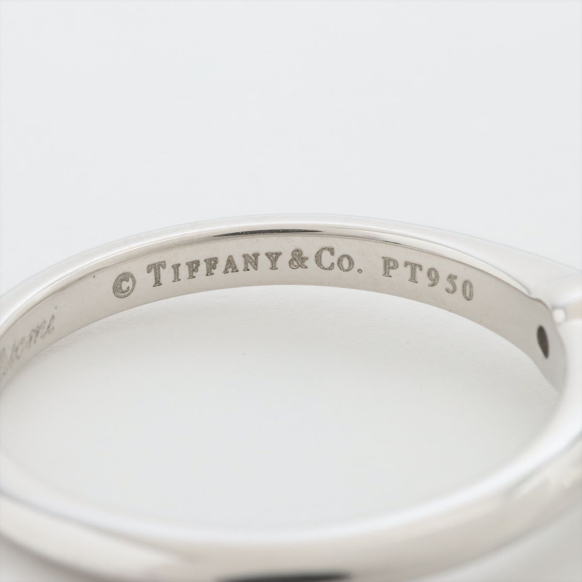 Tiffany &amp; Co. Solitaire Diamond Ring Pt950 4.6g 0.44