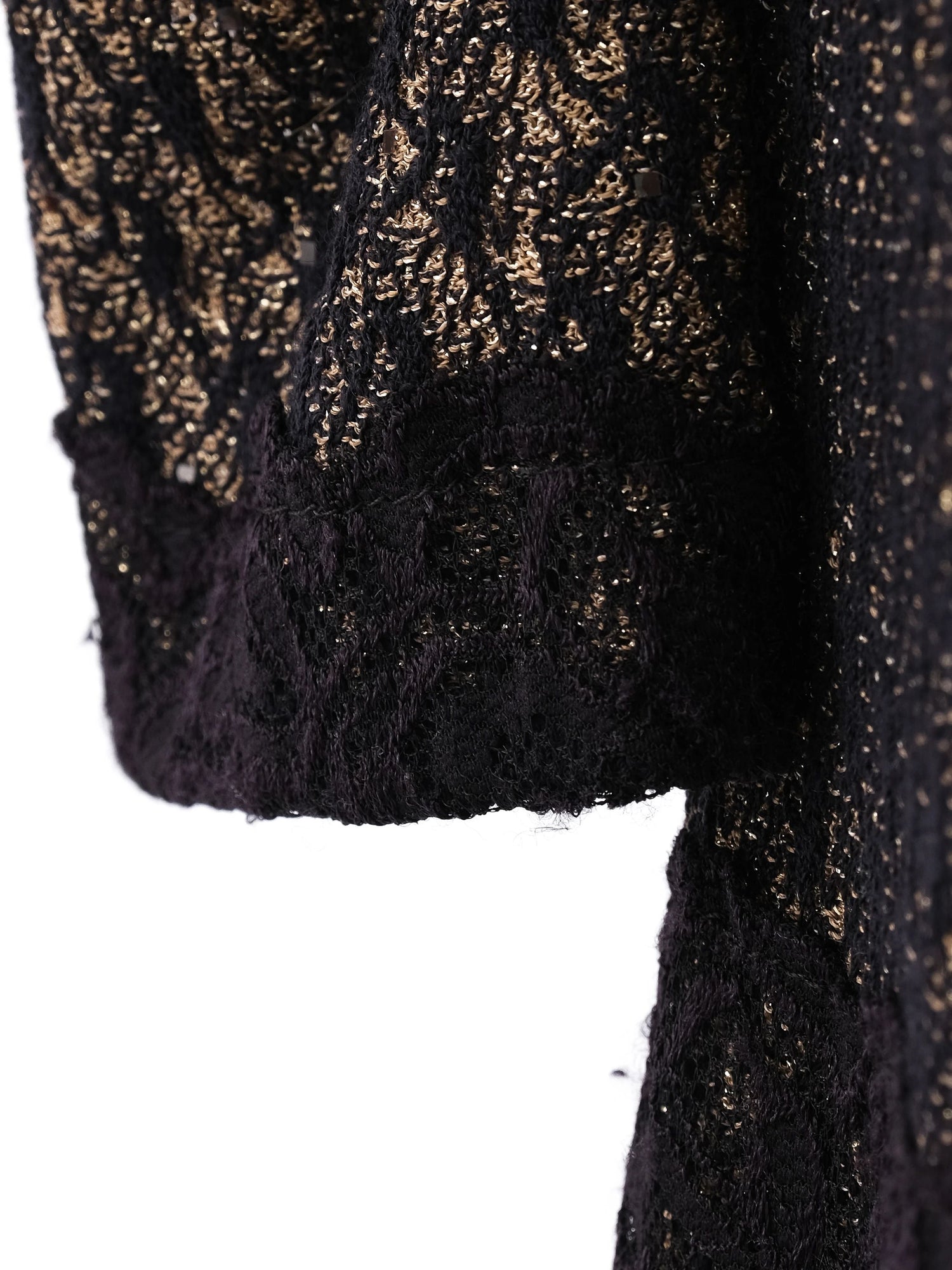 Excellent St. John Geometric Long-Sleeved Dress Size S Black/Brown