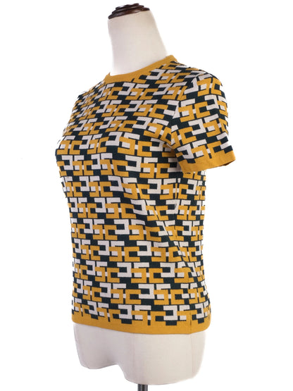 Excellent Elisabetta Franchi Short-Sleeve Sweater Size M Combined