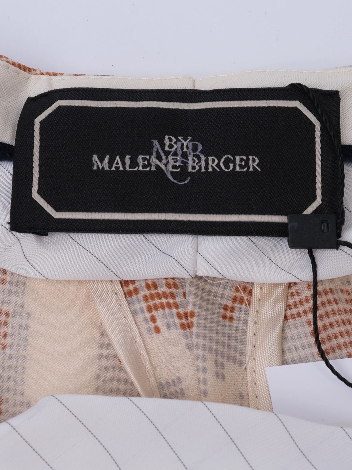 NEW By Malene Birger White Patterned Pants Size S Viscose