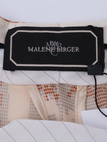 NEW By Malene Birger White Patterned Pants Size S Viscose