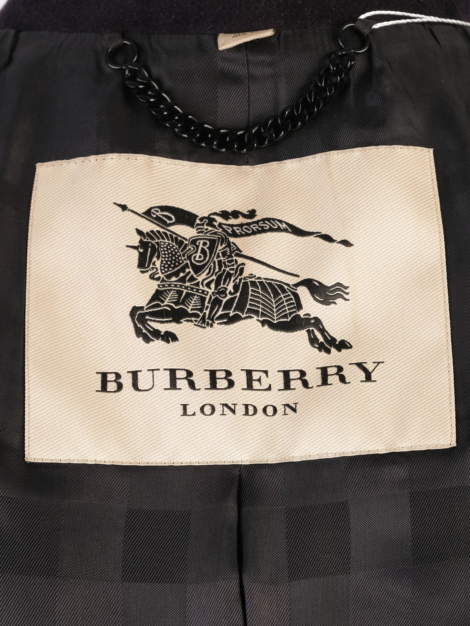 Excellent Burberry Black Wool Peacoat Double-Breasted Size S