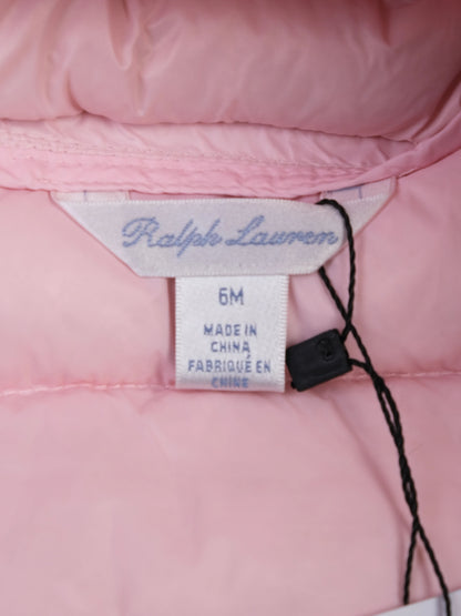 Excellent Ralph Lauren Pink Nylon Puffer Jacket for Babies Size 1
