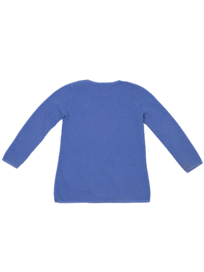 Excellent COS Blue Cotton Sweater for Kids Size 8 with Pockets