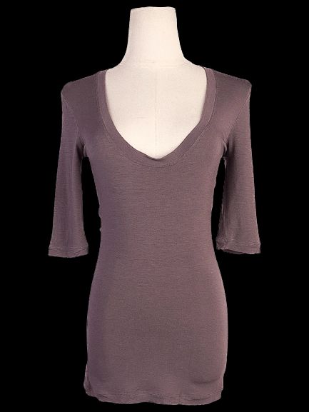 Excellent Patrizia Pepe Purple Viscose Long Sleeve Shirt Size S