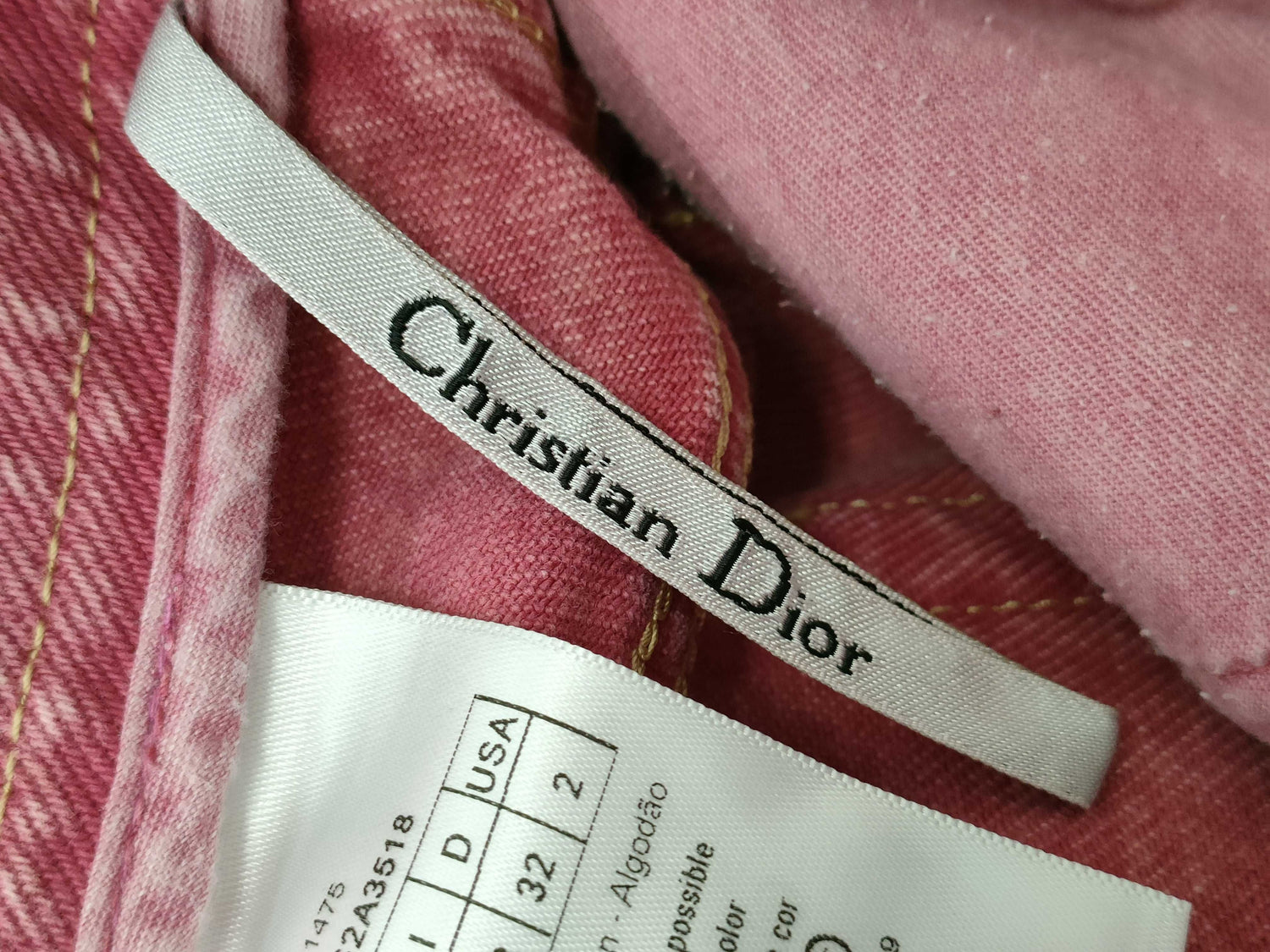 Dior Pink Denim Shorts Size 34