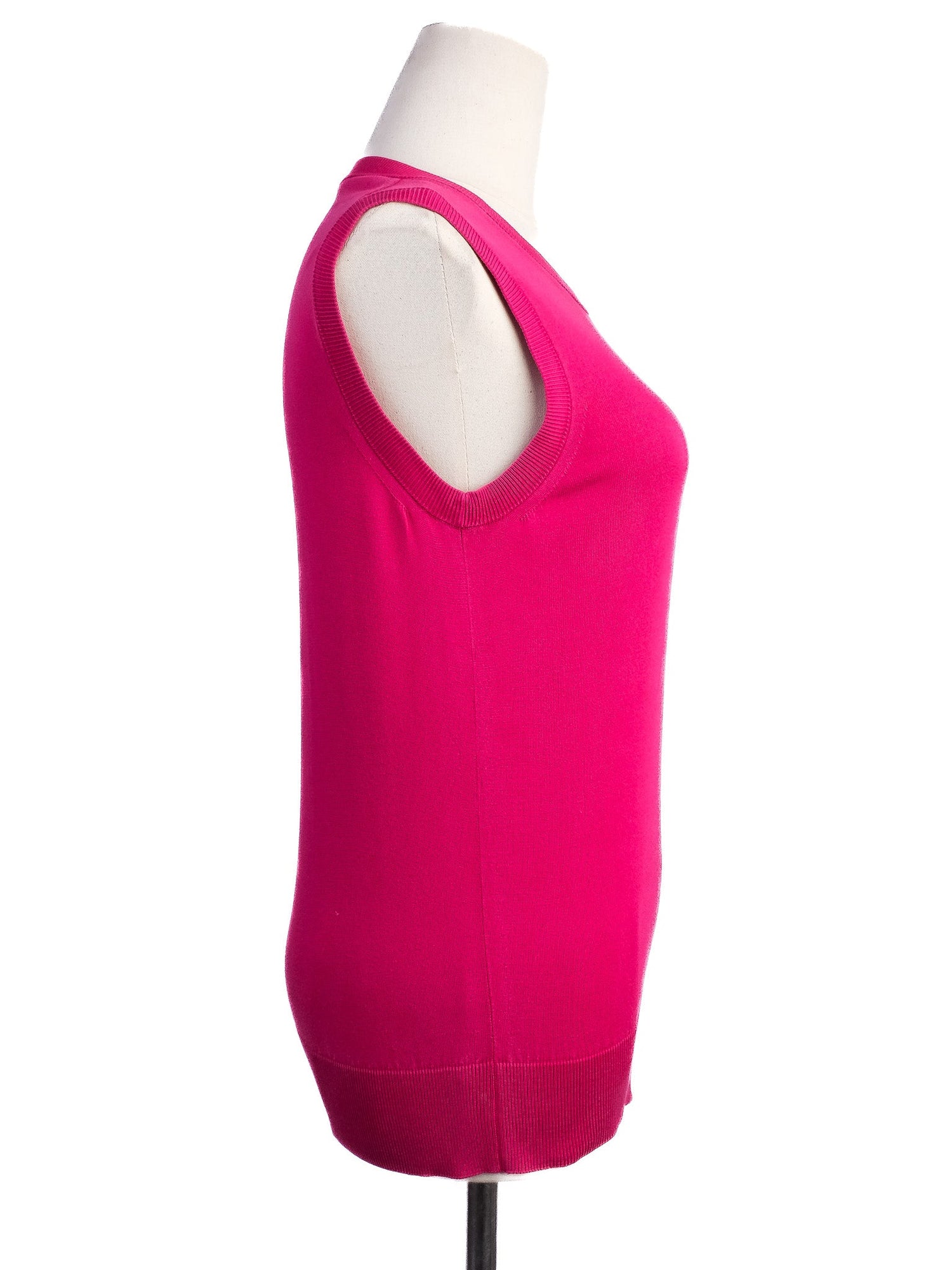 Excellent Dolce Gabbana Pink Silk Sleeveless Top Size S