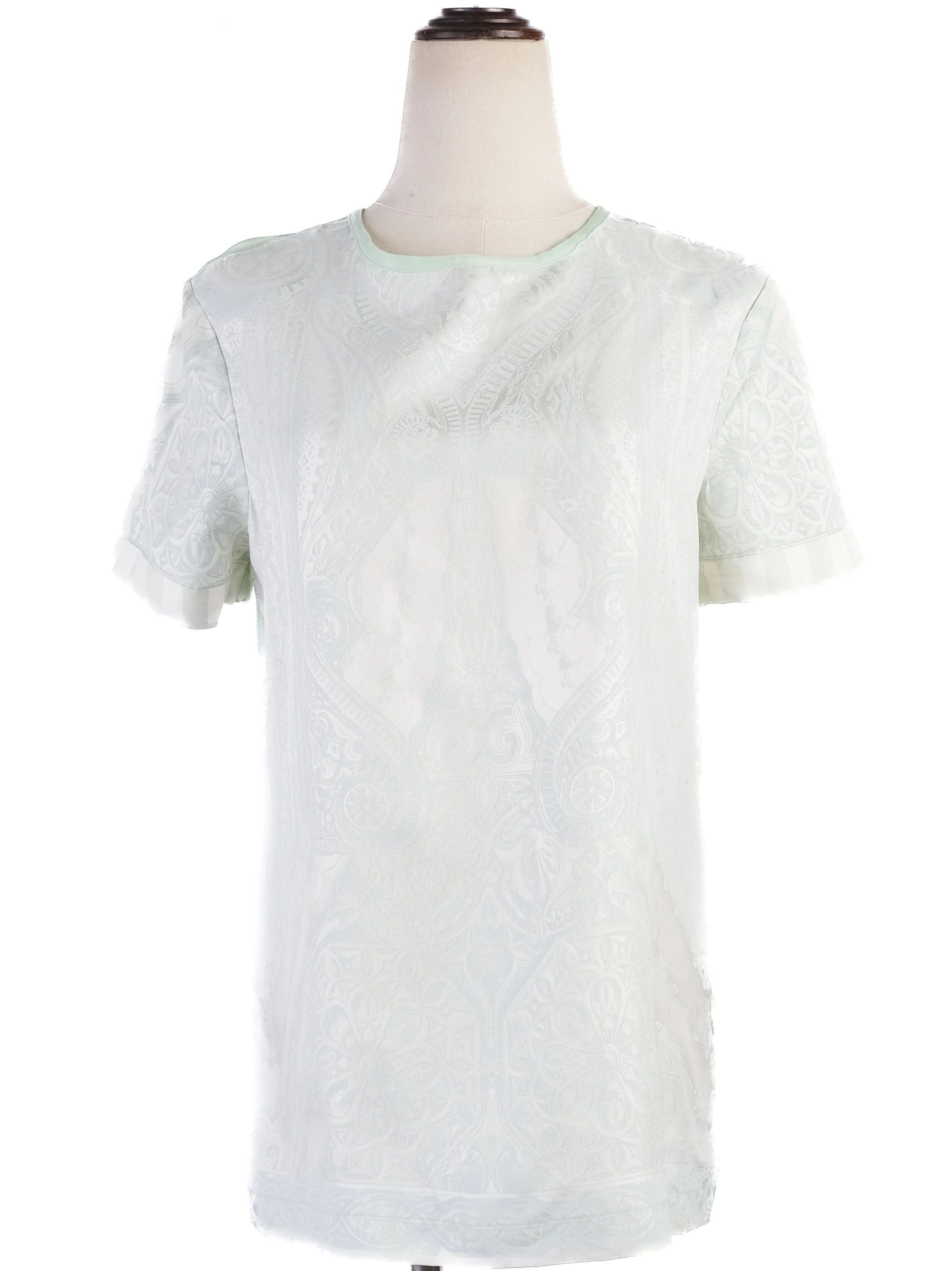 Excellent Roberto Cavalli Green Silk Shirt Size M Women