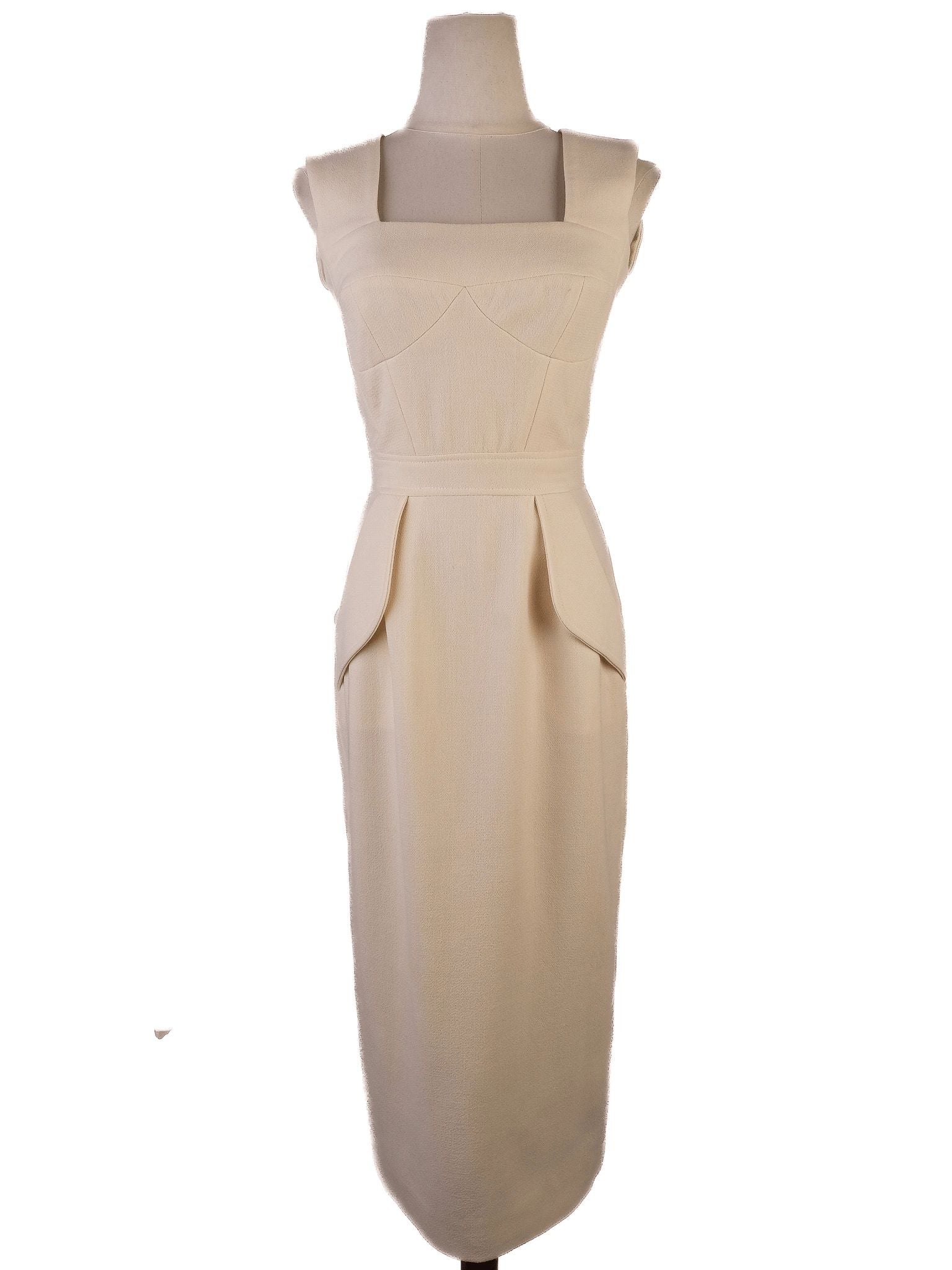 Excellent Malli White Polyester Sleeveless Dress Size N/A