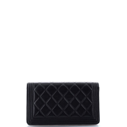 Chanel Boy Wallet On Chain Quilted Lambskin