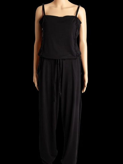 Good Emporio Armani Black Cotton Jumpsuit Size L Women