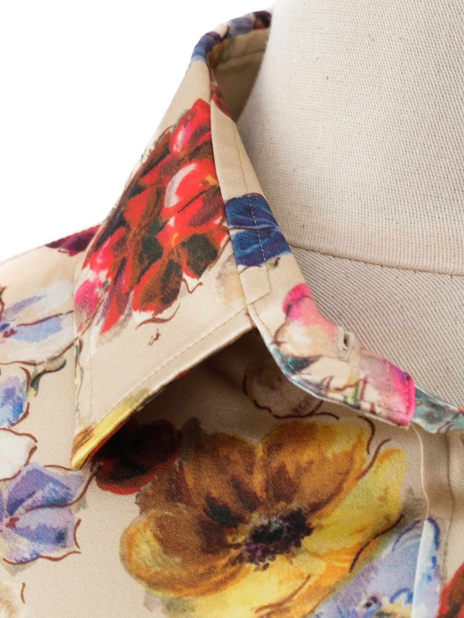 Excellent Dolce Gabbana Silk Floral Blouse Combined Color Women