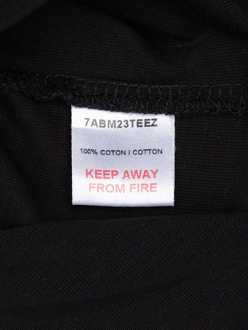 Excellent Dior Black Cotton T-Shirt Kids Size 8 with Bee Emblem