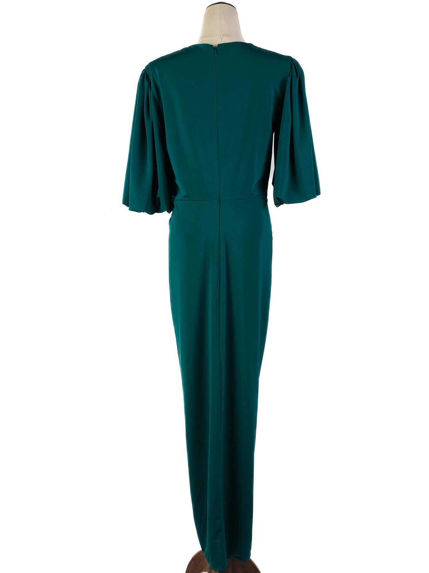 NEW Green Teal Dress Women Polyester Deep V-Neck Size M