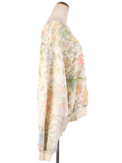 Excellent Gucci Floral Sweatshirt Cream Floral Print Women&