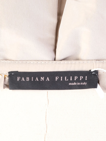 Excellent Fabiana Filippi Gray Pleated Skirt Size L Made in Italy