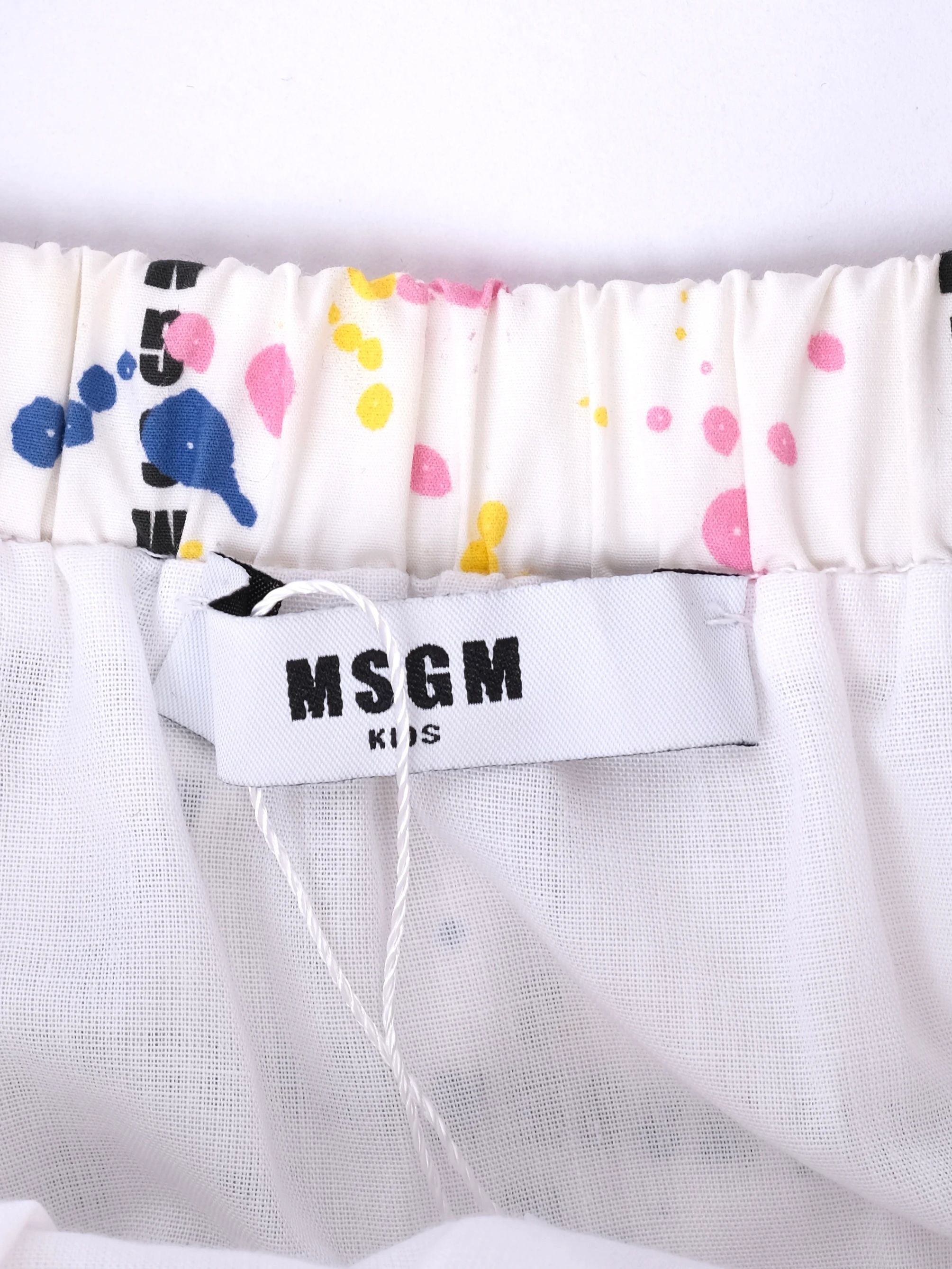 Excellent MSGM Kids Dress White Cotton Grid Pattern Size 12