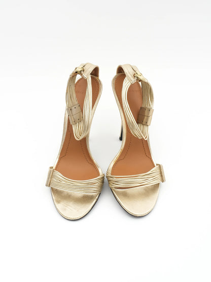 Excellent Givenchy Yellow Leather High-Heeled Sandals Size 37